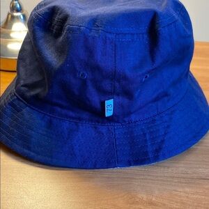 Roots Navy Plaid Reversible Bucket Hat Cotton Summer Spring Women’s One Size